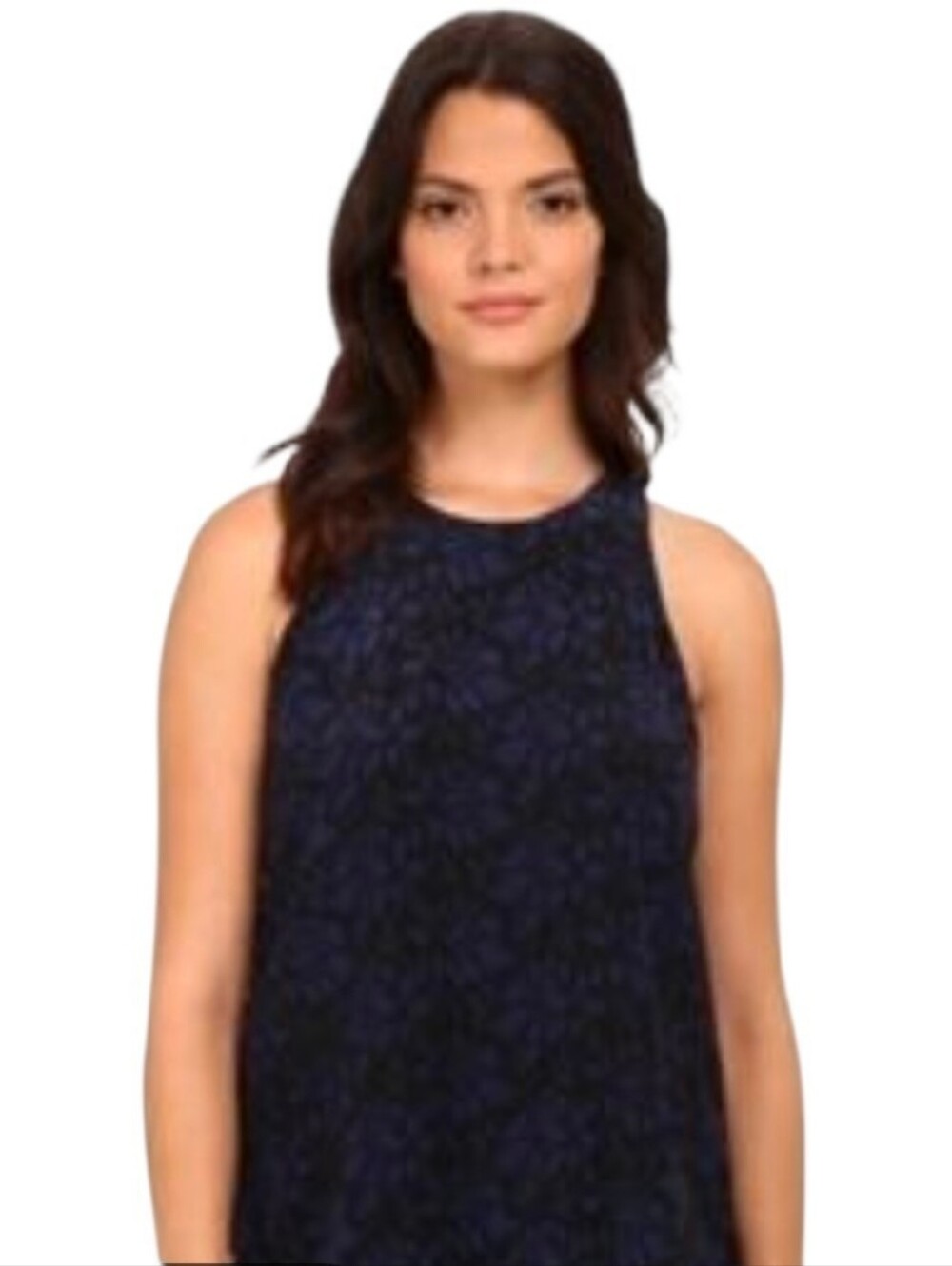JOIE 100% Silk Navy Floral Sleeveless Top - Medium